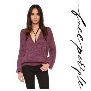 Free People Karina Wrap Knit Sweater M